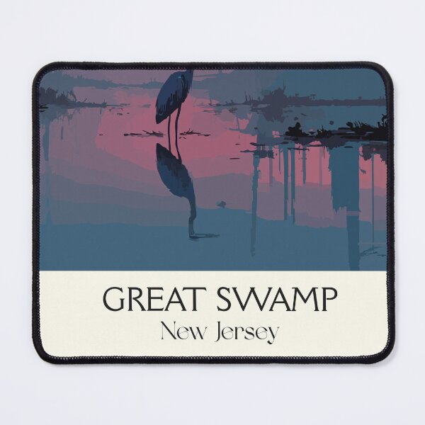 Item preview, Great Swamp New Jersey | Serene Heron at Dawn Art Print designed and sold by TuncGK.