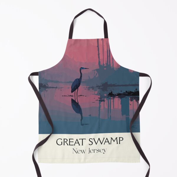 Item preview, Great Swamp New Jersey | Serene Heron at Dawn Art Print designed and sold by TuncGK.