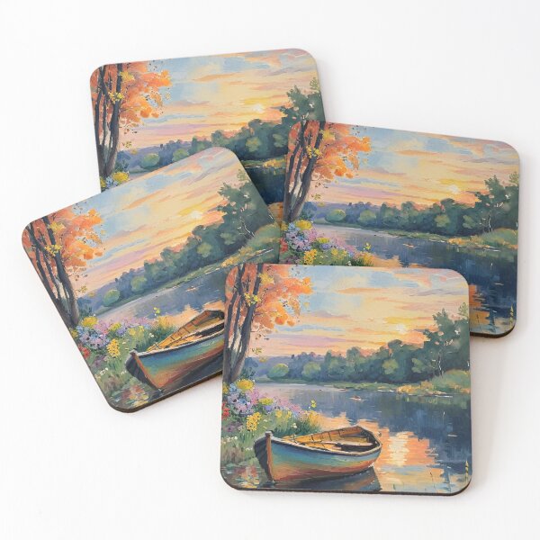 Item preview, Boat on the lakeshore designed and sold by sid1802.