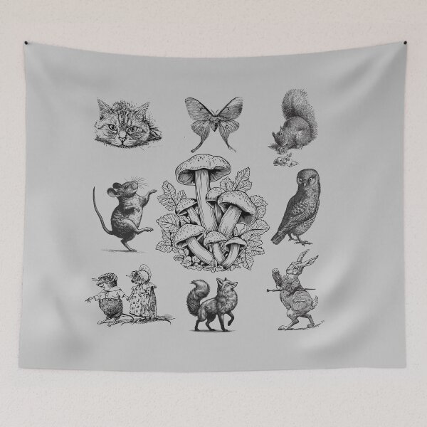 Item preview, Woodland Creatures Vintage Illustration designed and sold by GeniusPrint.