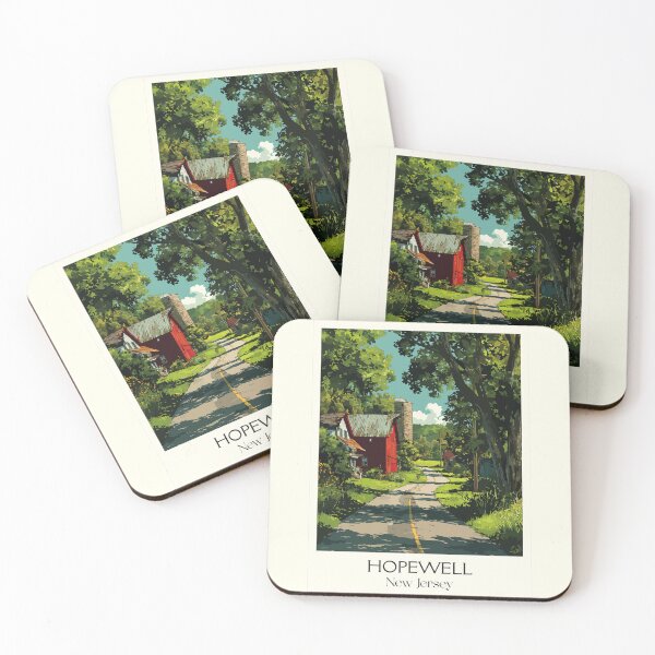 Item preview, Hopewell New Jersey Country Lane | Red Barn Art Print designed and sold by TuncGK.
