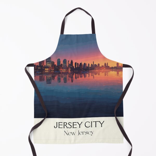 Item preview, Jersey City New Jersey Skyline | Sunset Reflection Art Print designed and sold by TuncGK.
