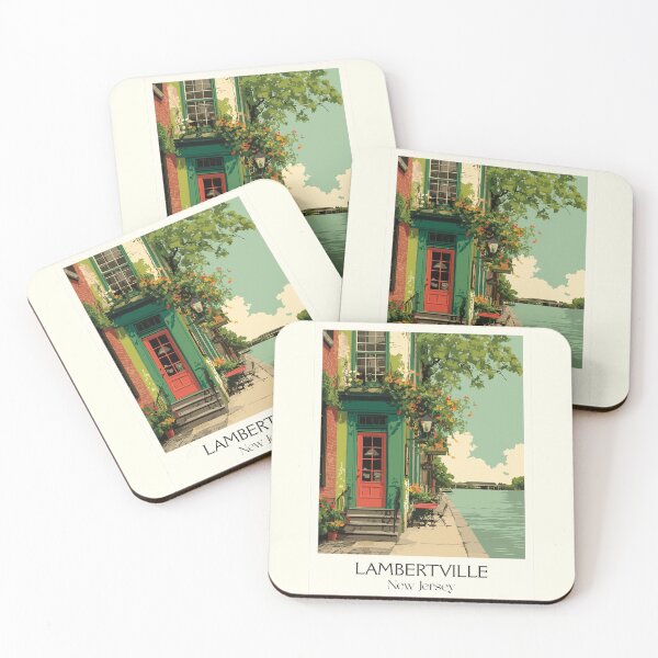 Item preview, Lambertville New Jersey Storefront | Charming River Town Art designed and sold by TuncGK.