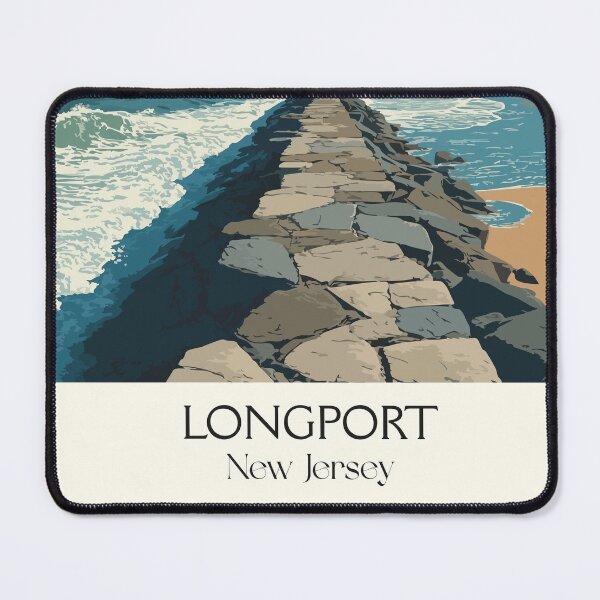 Item preview, Longport New Jersey Jetty | Coastal Seascape Art Print designed and sold by TuncGK.