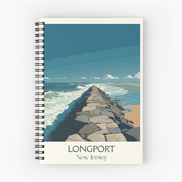Item preview, Longport New Jersey Jetty | Coastal Seascape Art Print designed and sold by TuncGK.