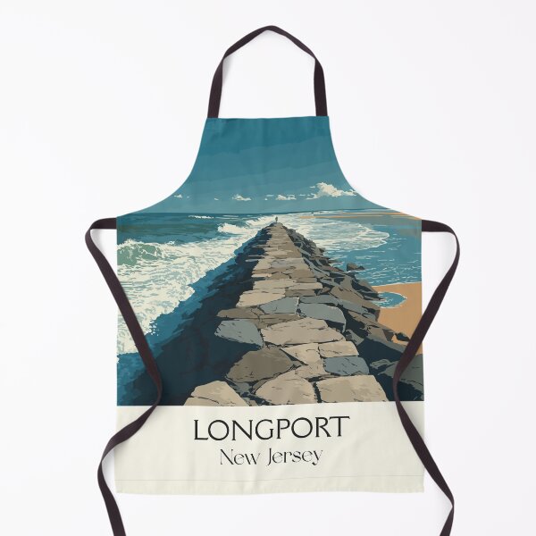 Item preview, Longport New Jersey Jetty | Coastal Seascape Art Print designed and sold by TuncGK.