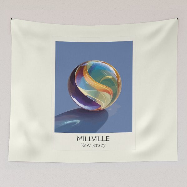 Item preview, Millville New Jersey Glass | Vintage Marble Art Print designed and sold by TuncGK.
