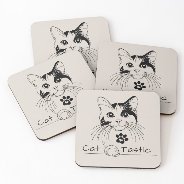 Item preview, LINE ART CAT "CAT-TASTIC" designed and sold by BKDIGITALSHOP.