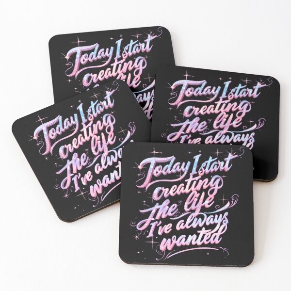 Item preview, Motivational Quote – “Today I Start Creating the Life I’ve Always Wanted” – Inspirational Typography Design designed and sold by Mintiko2.