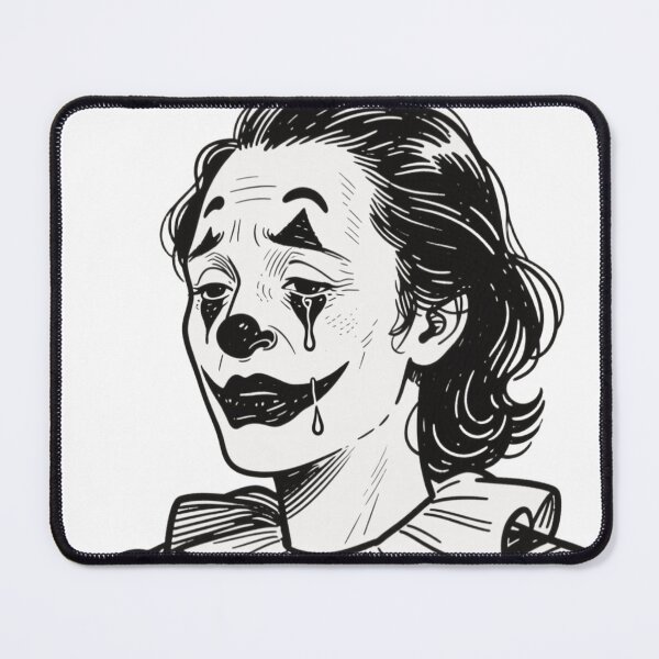 Item preview, Minimalist Crying Clown Line Art: Sad Woman Clown Illustration for a Tragic Aesthetic designed and sold by Ditstyle.