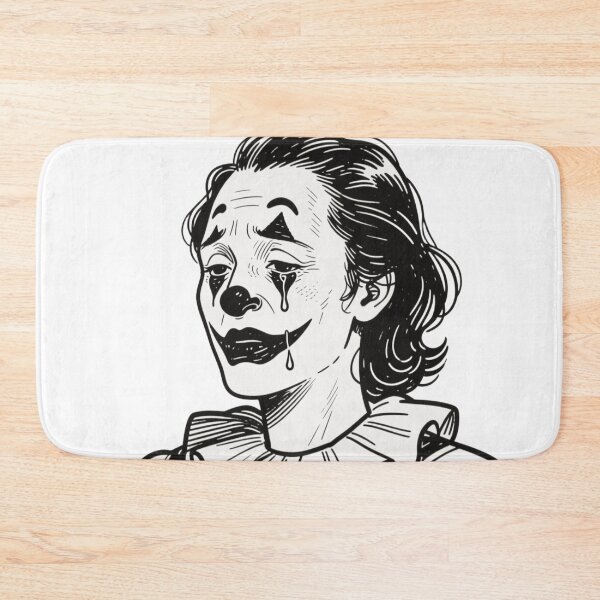 Item preview, Minimalist Crying Clown Line Art: Sad Woman Clown Illustration for a Tragic Aesthetic designed and sold by Ditstyle.