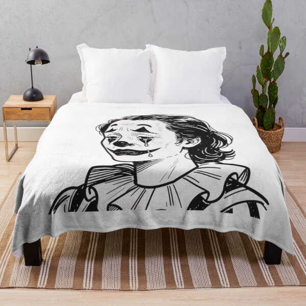 Item preview, Minimalist Crying Clown Line Art: Sad Woman Clown Illustration for a Tragic Aesthetic designed and sold by Ditstyle.
