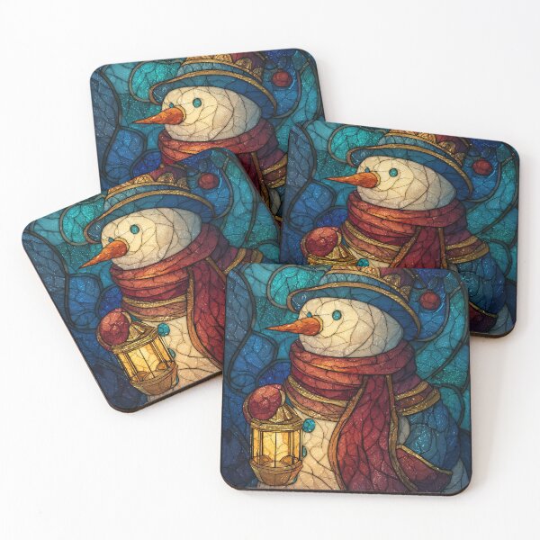 Item preview, Lantern of Winter The Stained-Glass Snowman designed and sold by ArgentoArt.