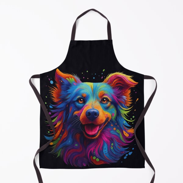 Item preview, Psychedelic Neon Dog Portrait | Vibrant Trippy Colorful Dog Art designed and sold by Mirkoniart.