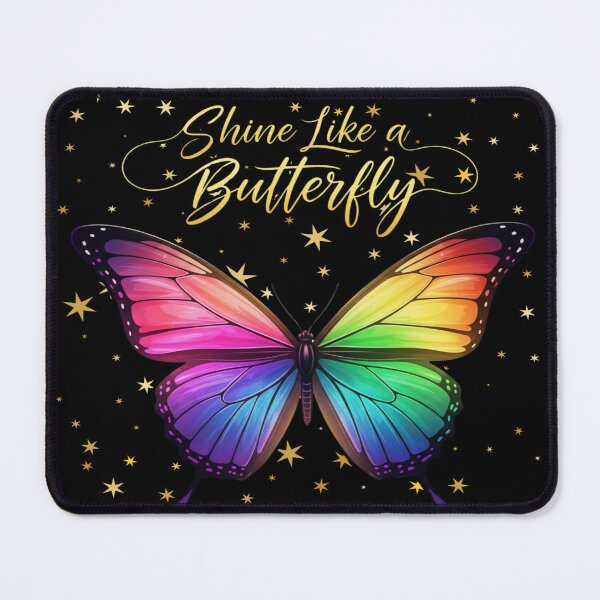 Item preview, Shine Like a Butterfly: Rainbow Butterfly Illustration with Vibrant Wings and Empowering Quote designed and sold by karina360.