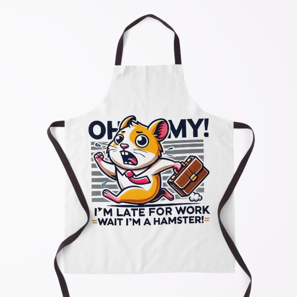 Item preview, Funny hamster rushing to work cartoon design. designed and sold by The-T-In-Retro.