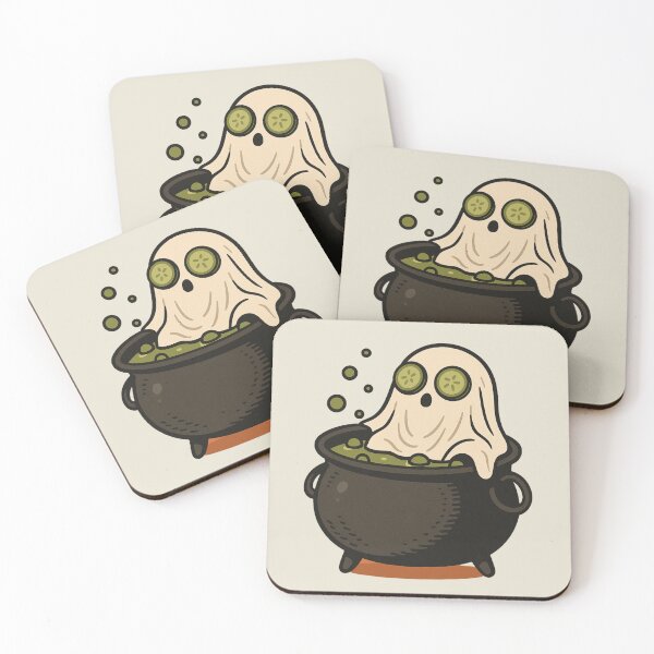 Item preview, Cute Ghost Relaxing in a Cauldron designed and sold by Castiora.