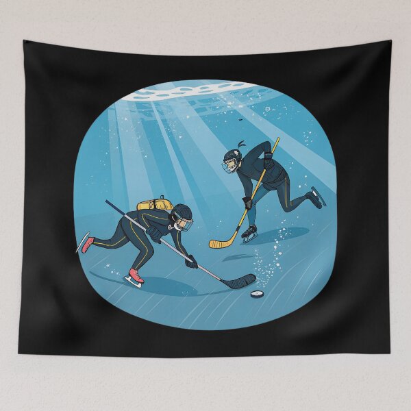 Item preview,  Underwater Hockey Action Scene | Scuba Divers Sport Illustration designed and sold by VividOrganica.