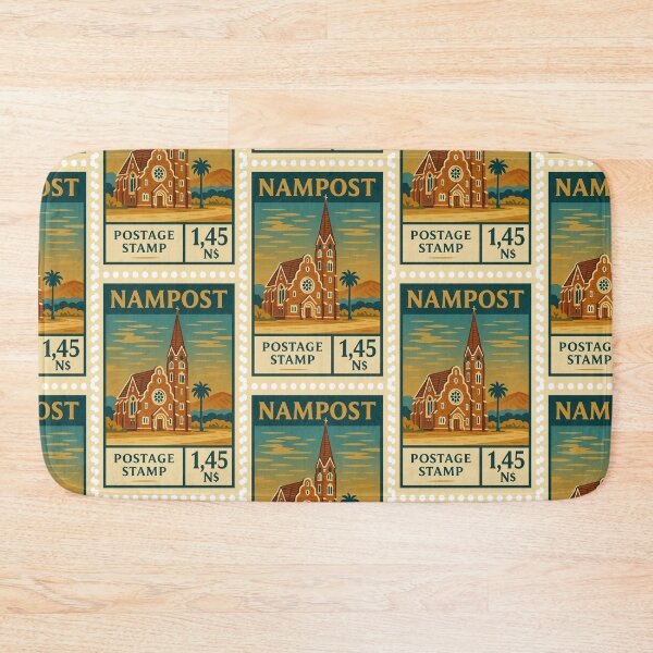 Item preview, Vintage Namibia Postage Stamp – Christuskirche Windhoek Retro Travel Design designed and sold by Travellerz.