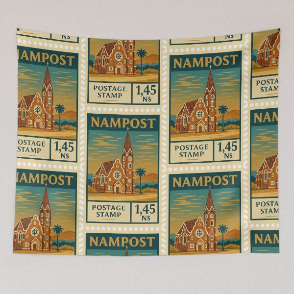 Item preview, Vintage Namibia Postage Stamp – Christuskirche Windhoek Retro Travel Design designed and sold by Travellerz.