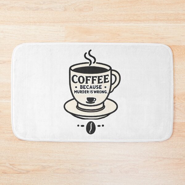 Item preview, Funny Coffee Quote Mug Design – Coffee Because Murder Is Wrong. designed and sold by The-T-In-Retro.
