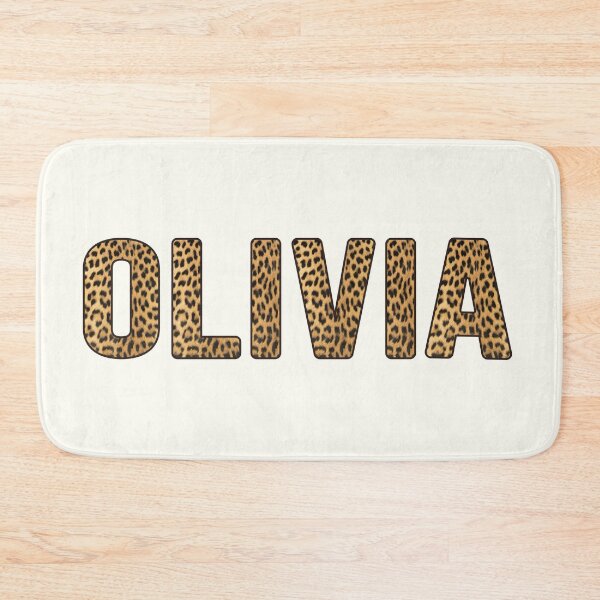 Artikelvorschau, Olivia Name Leopard Print entworfen und verkauft von Jeallan Designs.
