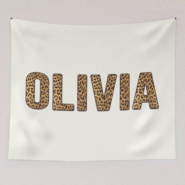 Artikelvorschau, Olivia Name Leopard Print entworfen und verkauft von Jeallan Designs.