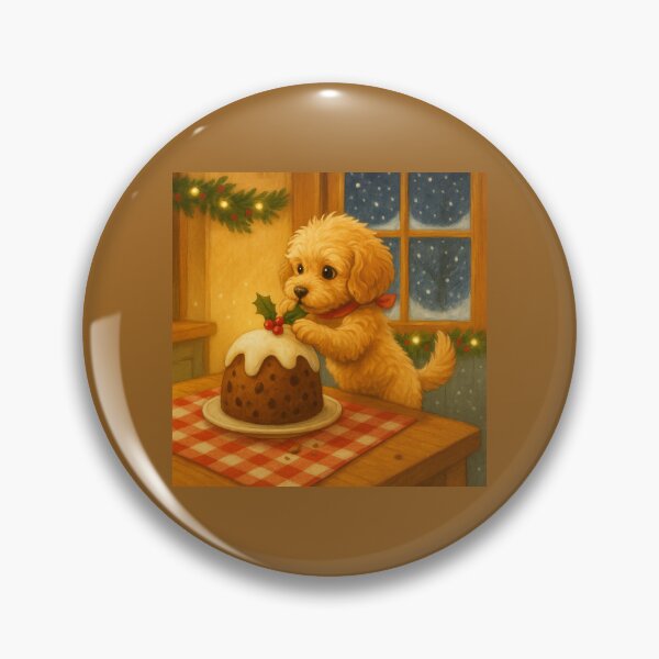 Item preview, Holly Mischief – The Christmas Pudding Pup designed and sold by GeoWild Designs.