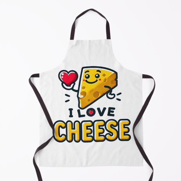 Item preview, I Love Cheese: Cute Cartoon Cheese Slice with Heart. designed and sold by The-T-In-Retro.