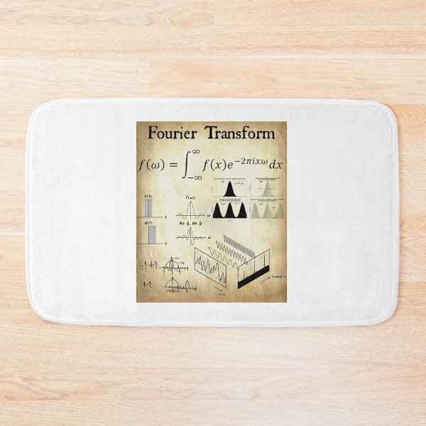 Item preview, Nerdy Vintage  Fourier Transform Math Science Teacher Black Text Parchment designed and sold by MathWare MathClips.