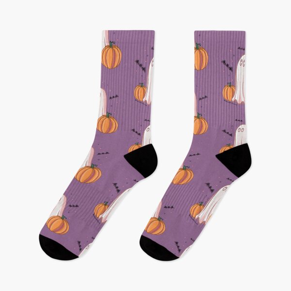 Item preview, Bats and Pumpkins Pink Cute Ghost Art designed and sold by KrystalBStudios.