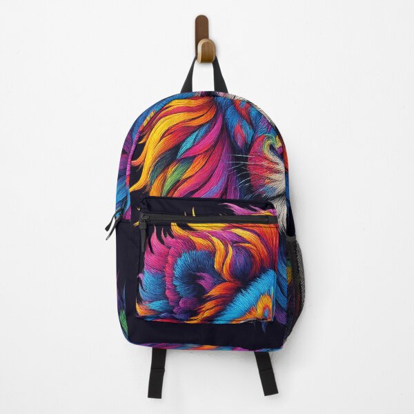 Item preview, Vibrant Neon Lion – Majestic Colorful King of the Jungle Art designed and sold by Mirkoniart.