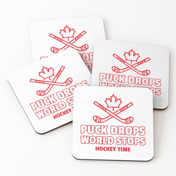 Item preview, Puck Drops World Stops Hockey Time designed and sold by SavvyVacationer.