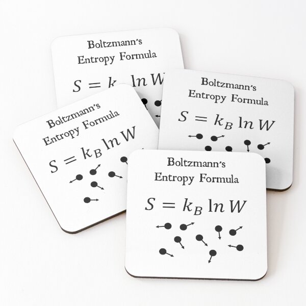Item preview, Nerdy Vintage  Boltzmann's Entropy Formula Math Science Teacher Black Text designed and sold by MathWare MathClips.