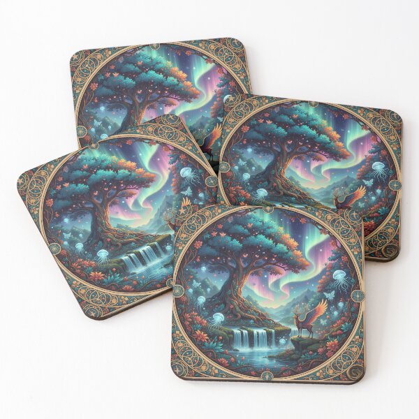 Item preview, Enchanted Aurora Forest: Mystical Nature designed and sold by Fumoria.
