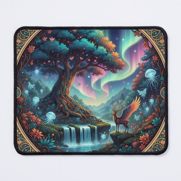 Item preview, Enchanted Aurora Forest: Mystical Nature designed and sold by Fumoria.