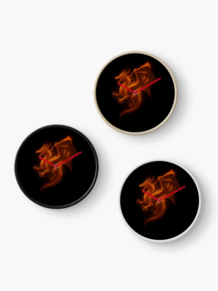 Thumbnail 3 of 4, Clock, fire Dragon designed and sold by Ryuus.