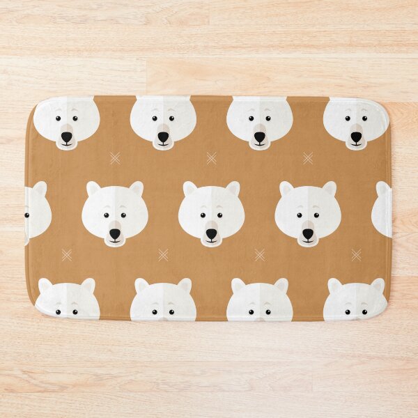 Item preview, Polar bear heads on brown designed and sold by reneesillus.