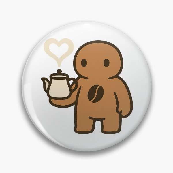 Item preview, Hearth Golem Barista – cute coffee golem with heart steam designed and sold by ArcaneBeans.