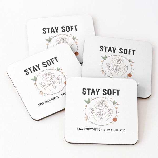 Item preview, Stay Soft Minimalist Tee | Empathy, Authenticity & Vulnerability designed and sold by MINIMA.LIGN.