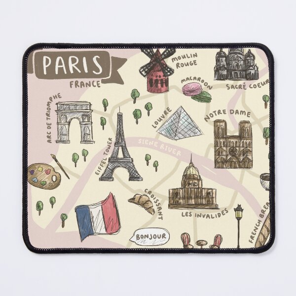 Item preview, Map of Paris - Pink designed and sold by Those Pencil Shavings.