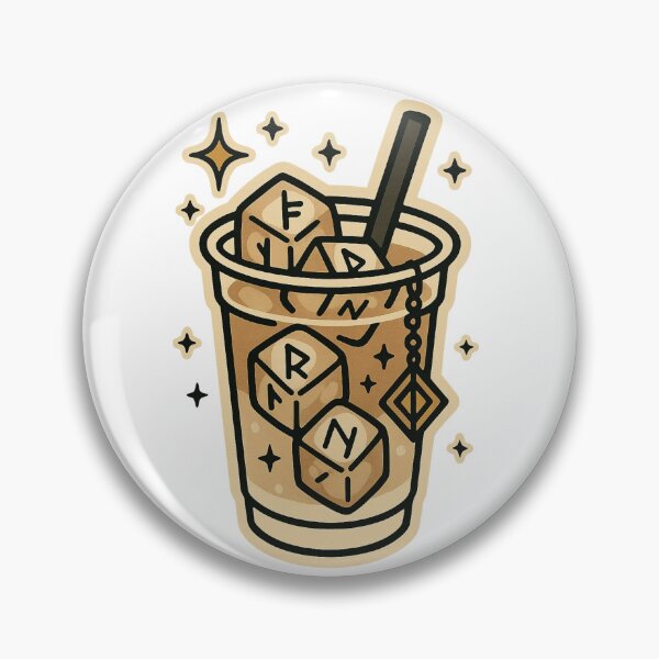 Item preview, Mystical Iced Latte – runic ice cubes & sparkles designed and sold by ArcaneBeans.