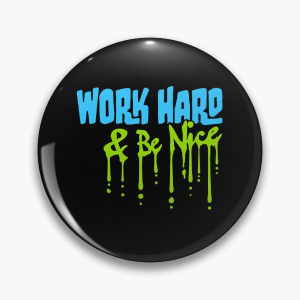 Item preview, Quote Work Hard Be Nice Motivational Positive Mind designed and sold by shirt-o-mat.