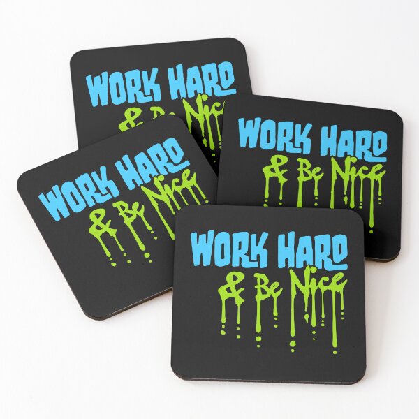 Item preview, Quote Work Hard Be Nice Motivational Positive Mind designed and sold by shirt-o-mat.