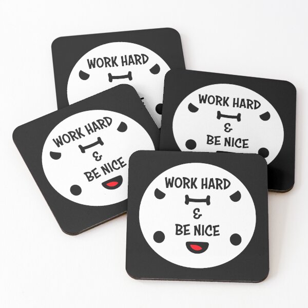 Item preview, Quote Work Hard Be Nice Motivational Positive Mind designed and sold by shirt-o-mat.