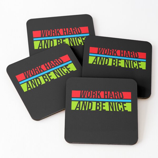 Item preview, Quote Work Hard Be Nice Motivational Positive Mind designed and sold by shirt-o-mat.
