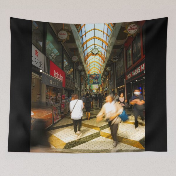 Item preview, Bustling Japanese Shopping Arcade designed and sold by Jason Brown needs coffee .
