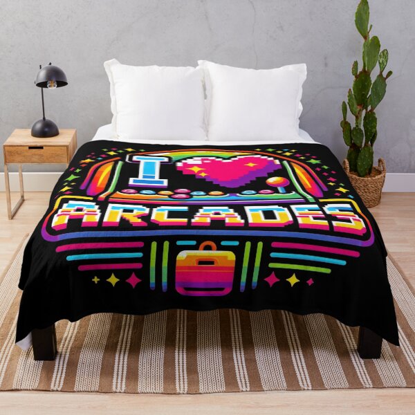 Item preview, Retro Arcade Lovers Pixel Art – I Heart Arcades Rainbow Design. designed and sold by The-T-In-Retro.