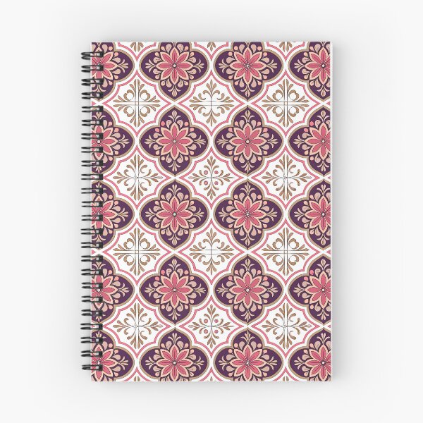 Item preview, Portuguese SpanishTiles Floral Pattern Pink Purple designed and sold by TackyTime.