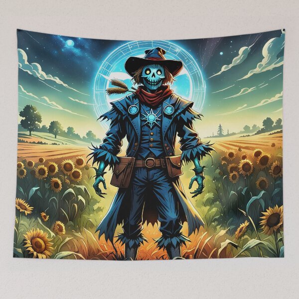 Item preview, Guardian of the Harvest – The Lone Scarecrow designed and sold by PawPrintedArt.